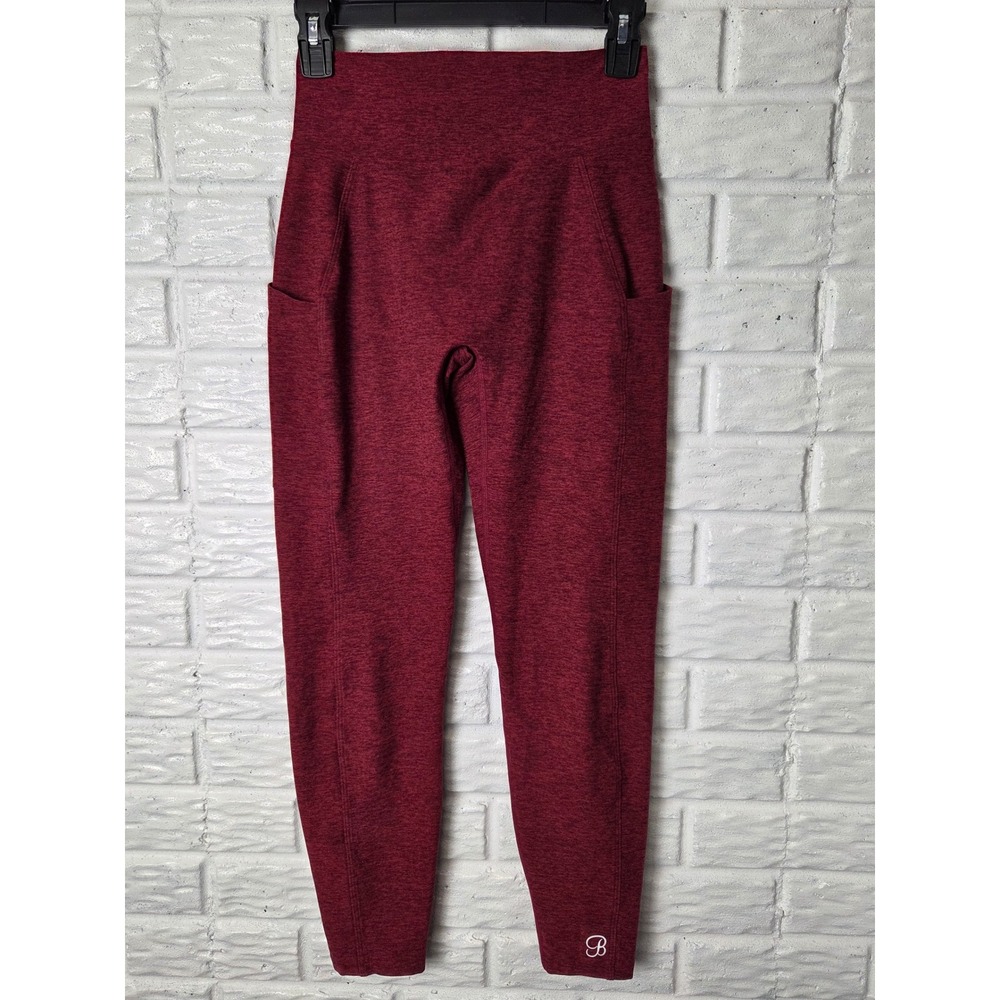 NWT Bombshell Sportswear leggings Women's size XL Red Scrunch 26" inseam Ruched
